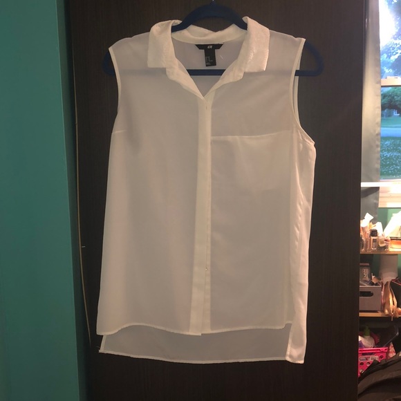 H&M Tops - White collared blouse H&M Tops - White collared blouse